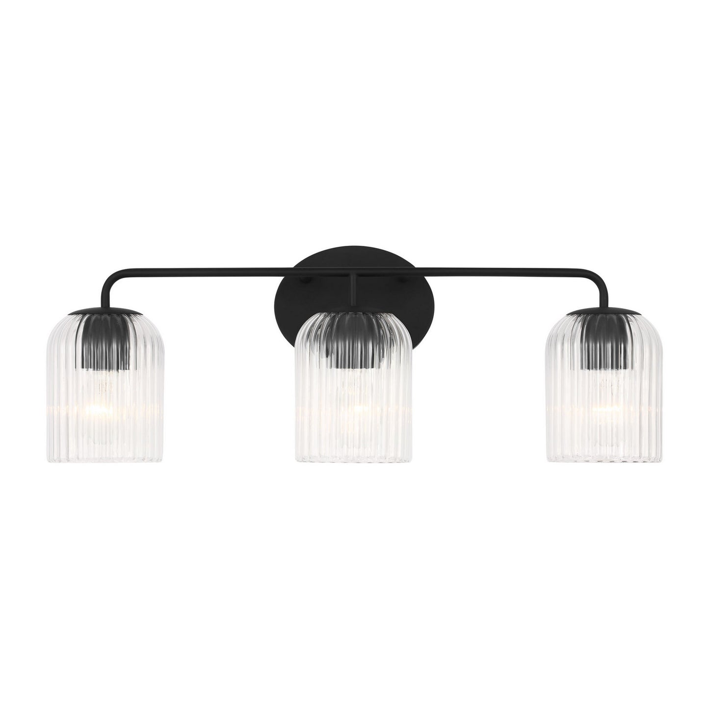 Generation Lighting - GLV1133MBK - Three Light Vanity - Eisele - Midnight Black