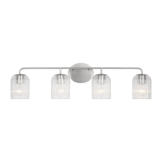 Eisele Four Light Vanity in Brushed Nickel