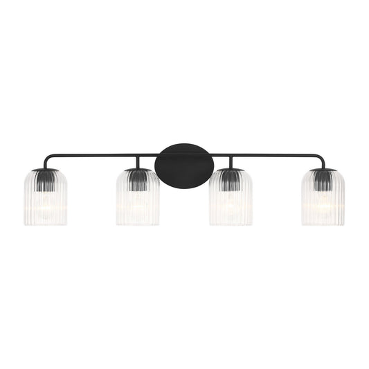 Eisele Four Light Vanity in Midnight Black