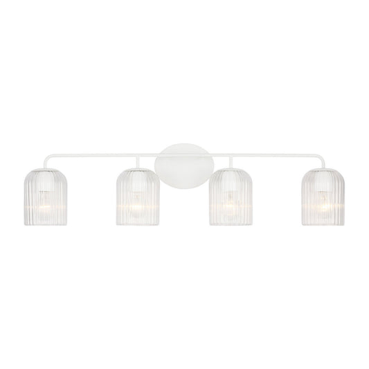 Eisele Four Light Vanity in Matte White