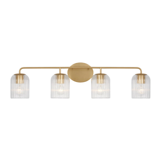 Eisele Four Light Vanity in Satin Brass