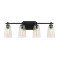 Mercer Four Light Vanity in Midnight Black