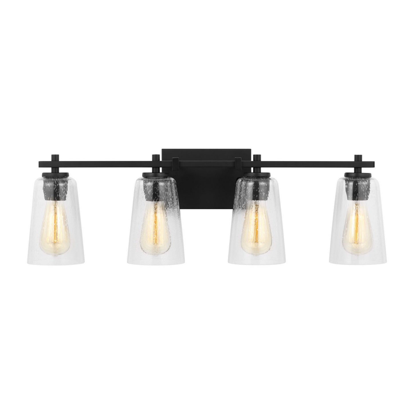 Mercer Four Light Vanity in Midnight Black