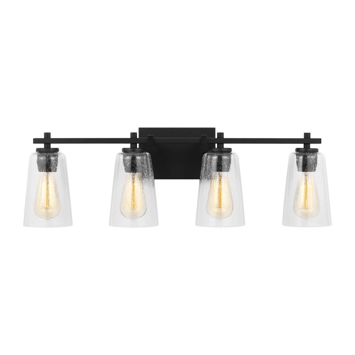 Mercer Four Light Vanity in Midnight Black