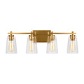 Mercer Four Light Vanity in Burnished Brass