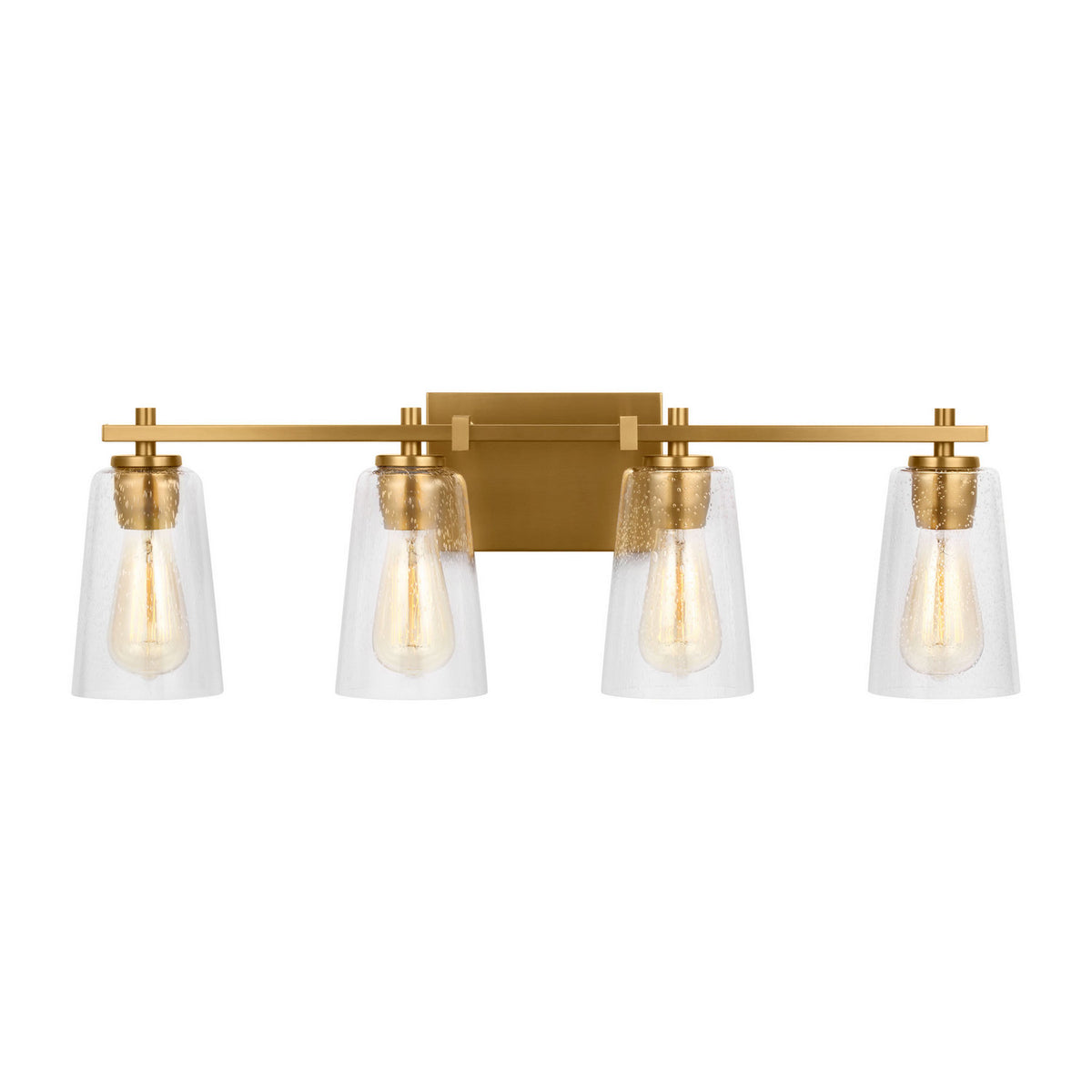 Mercer Four Light Vanity in Burnished Brass