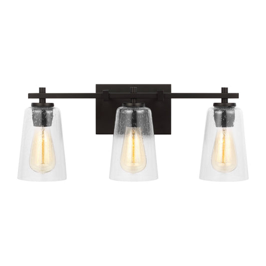 Mercer Three Light Vanity in Midnight Black