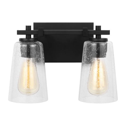 Mercer Two Light Vanity in Midnight Black