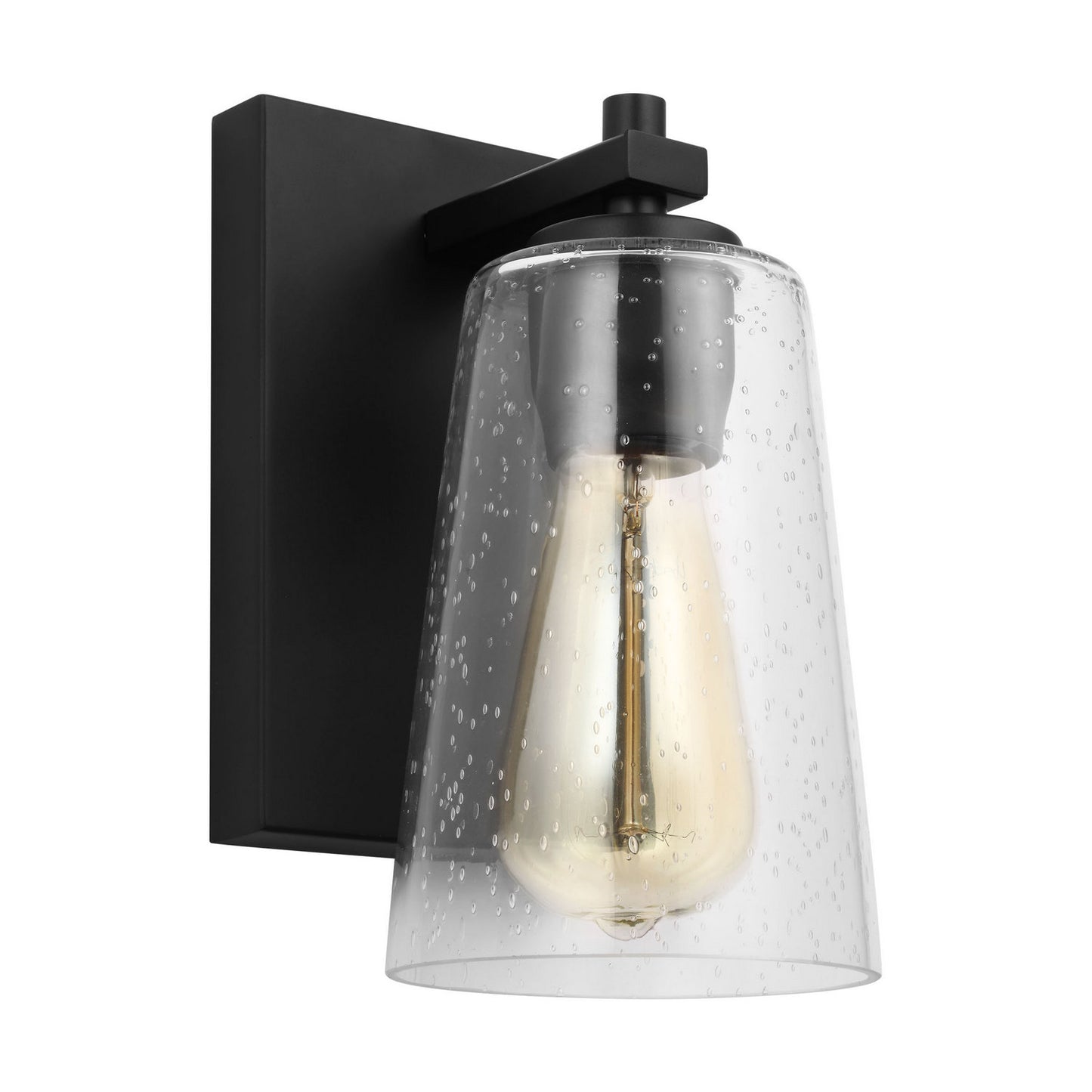 Mercer One Light Wall Sconce in Midnight Black