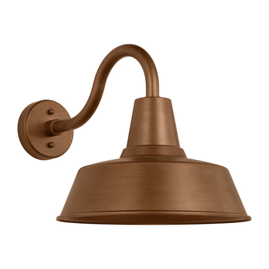 Barn Light One Light Wall Lantern in Natural Copper