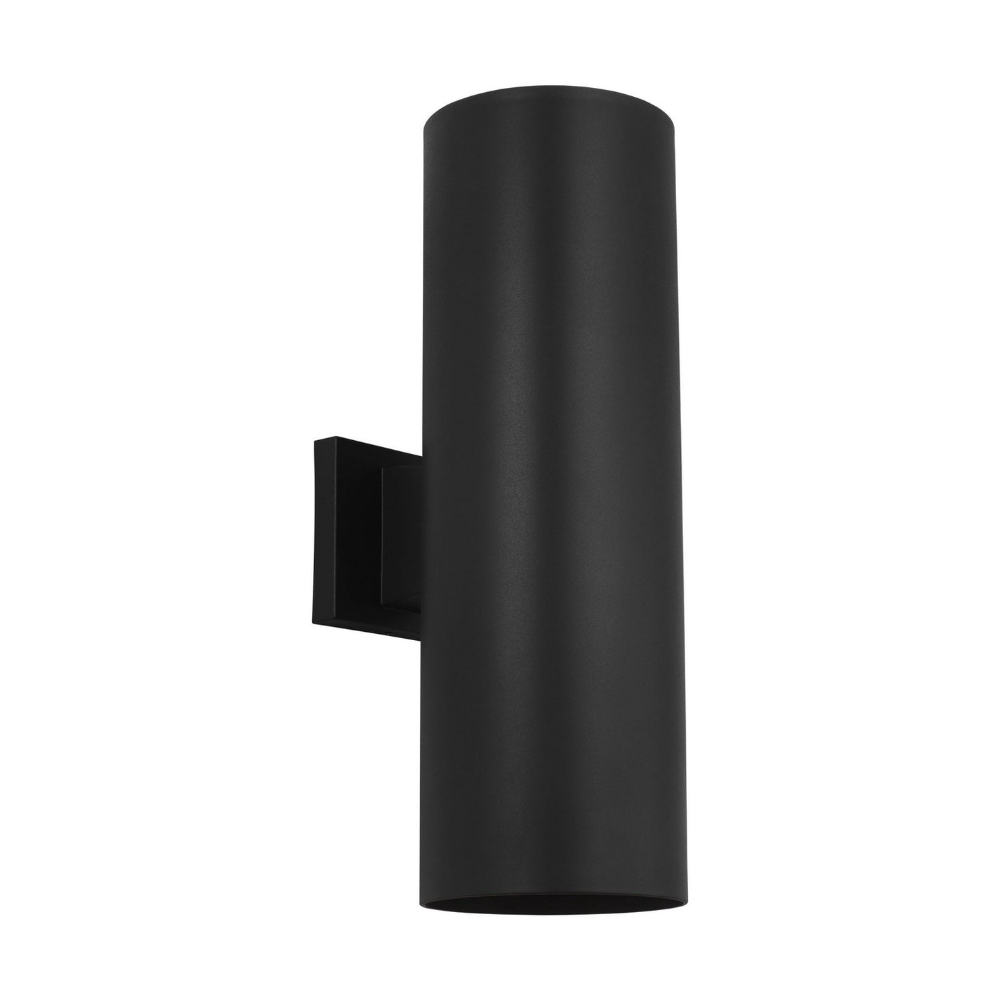 Outdoor Cylinders Two Light Wall Lantern in Textured Black