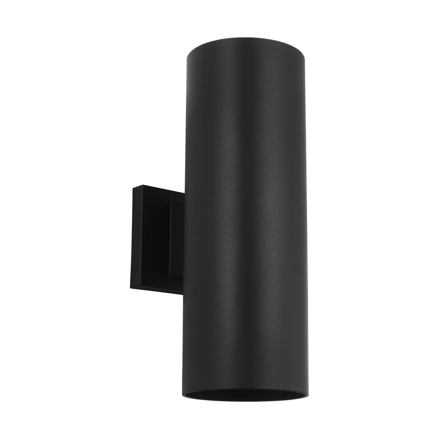 Outdoor Cylinders Two Light Wall Lantern in Textured Black