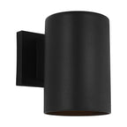 Outdoor Cylinders Two Light Wall Lantern in Textured Black