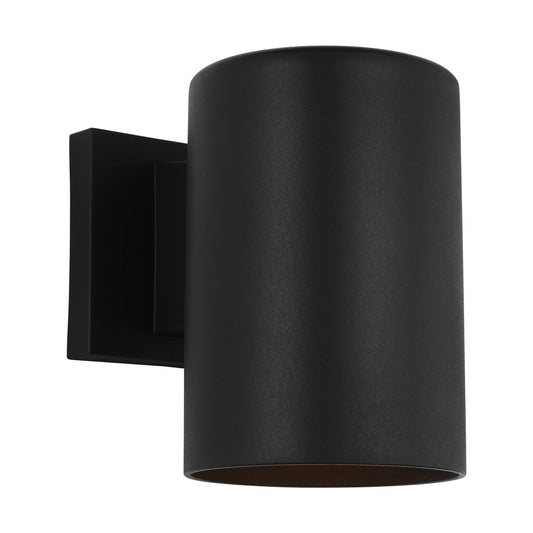Outdoor Cylinders Two Light Wall Lantern in Textured Black