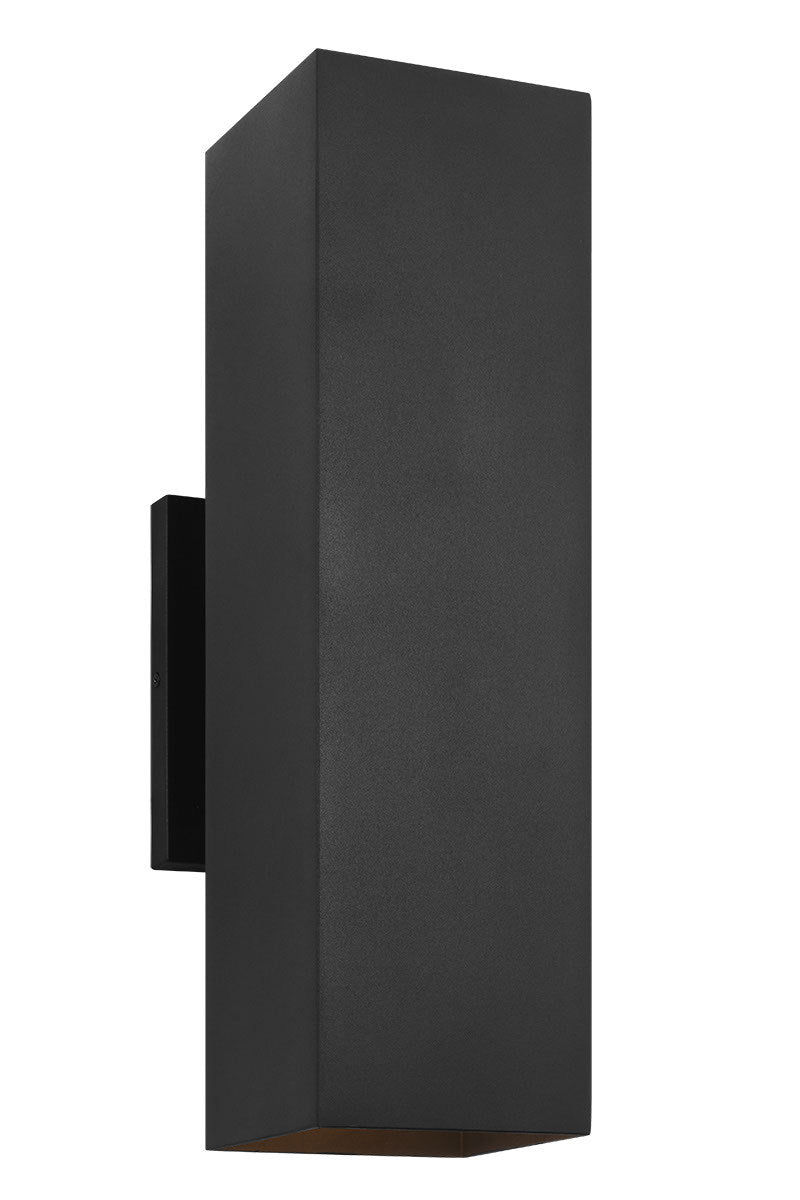 Pohl Two Light Wall Lantern in Textured Black