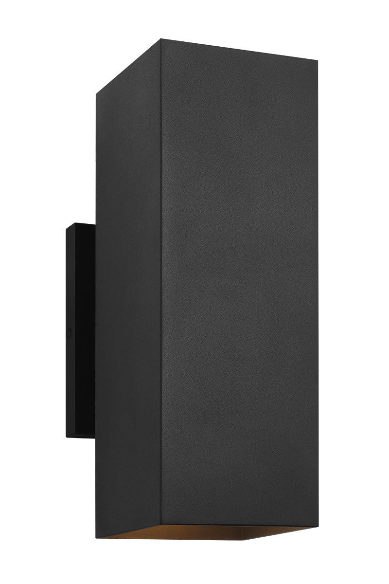Pohl Two Light Wall Lantern in Textured Black
