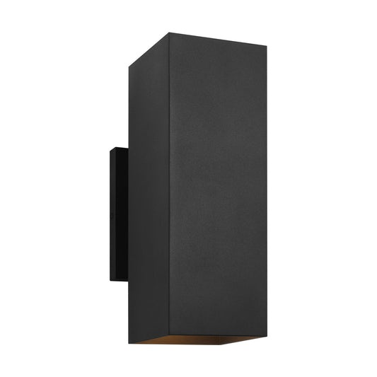 Pohl Two Light Wall Lantern in Textured Black