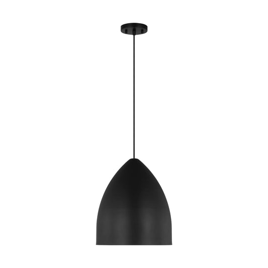 Huron One Light Pendant in Midnight Black