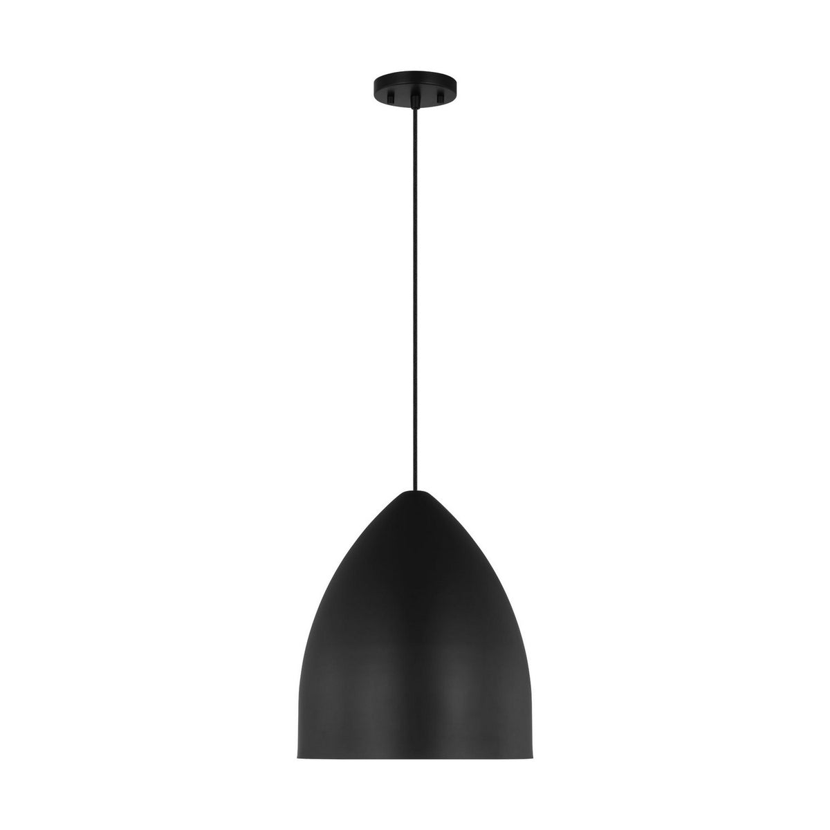 Huron One Light Pendant in Midnight Black