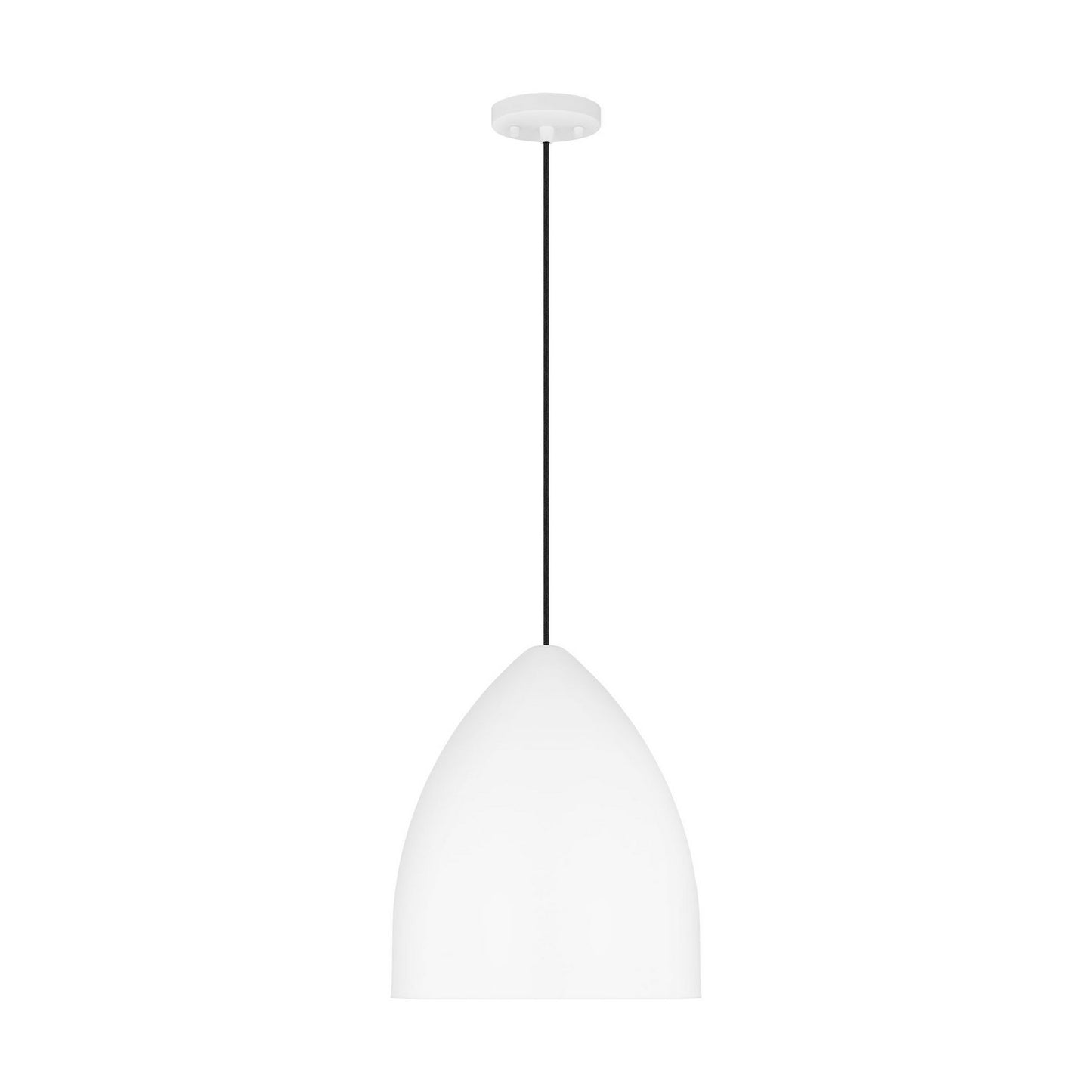 Huron One Light Pendant in Matte White