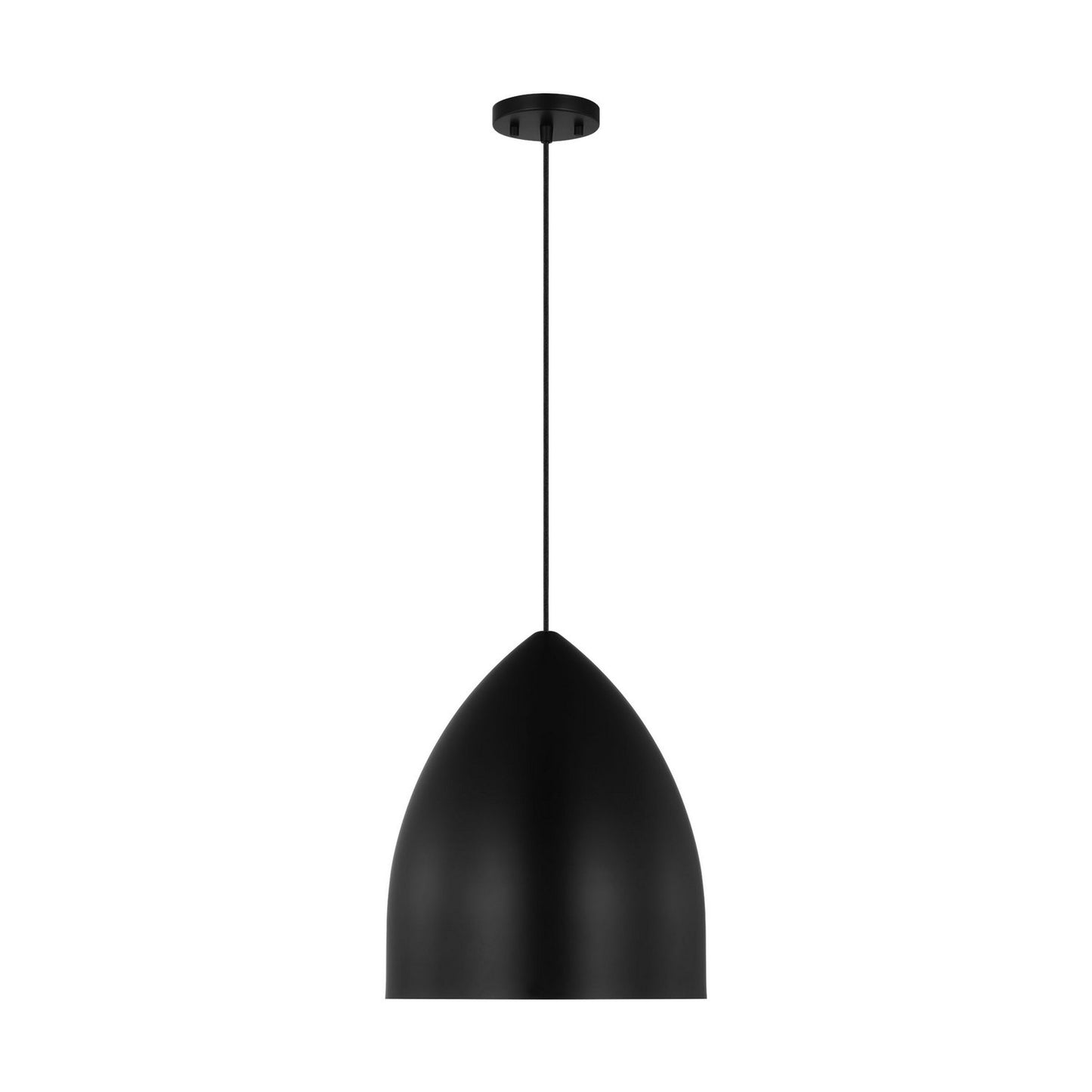 Huron One Light Pendant in Midnight Black