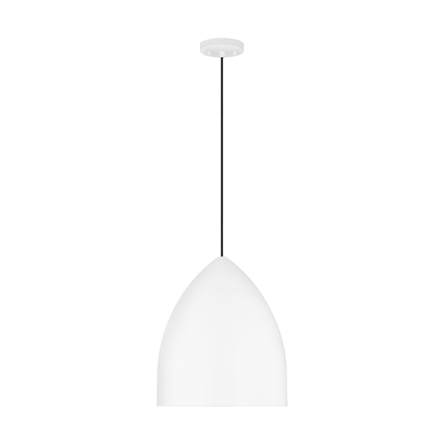Huron One Light Pendant in Matte White