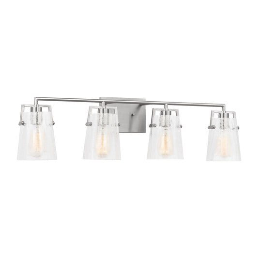 Crofton Four Light Vanity in Brushed Nickel