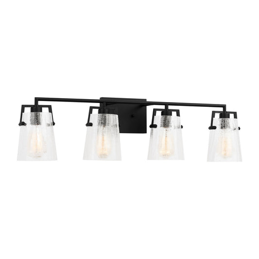 Crofton Four Light Vanity in Midnight Black