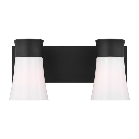 Roy Two Light Vanity in Midnight Black