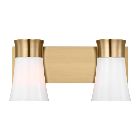 Roy Two Light Vanity in Satin Brass