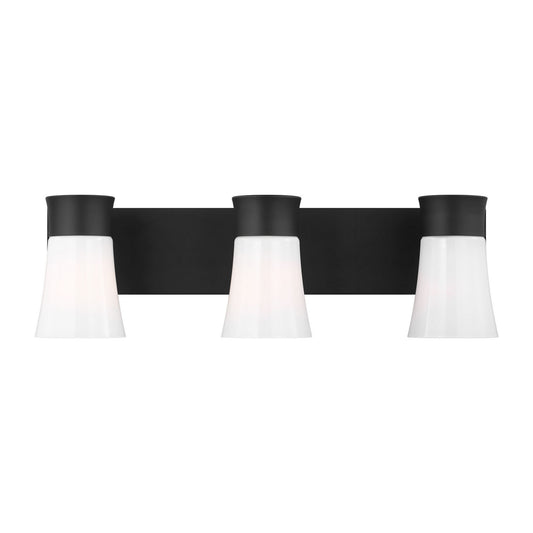 Roy Three Light Vanity in Midnight Black