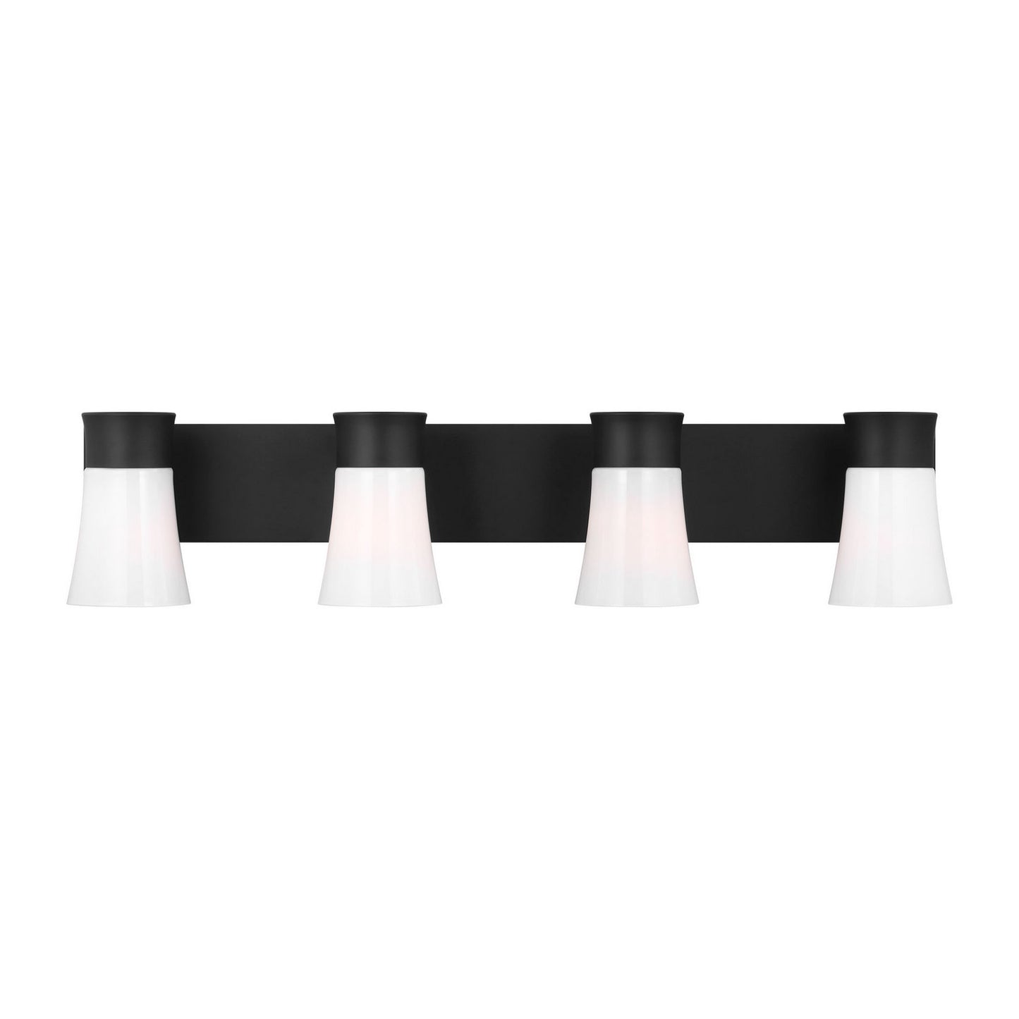 Roy Four Light Vanity in Midnight Black
