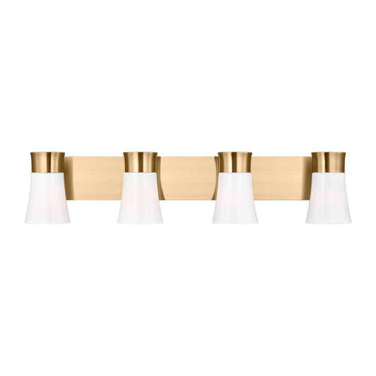 Roy Four Light Vanity in Satin Brass