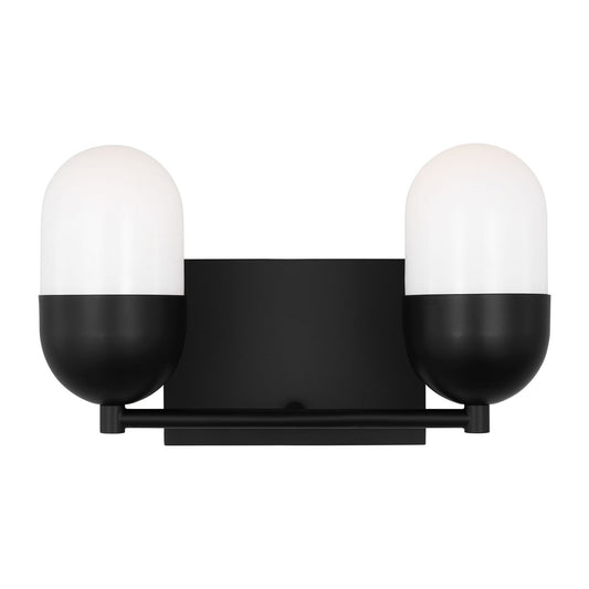 Foster Two Light Vanity in Midnight Black