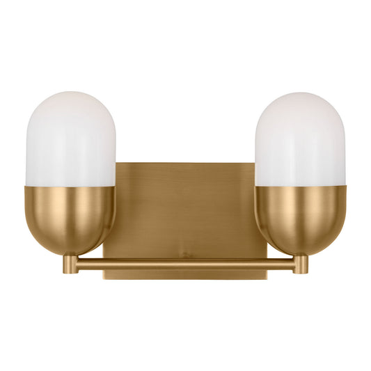 Foster Two Light Vanity in Satin Brass