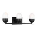 Foster Three Light Vanity in Midnight Black