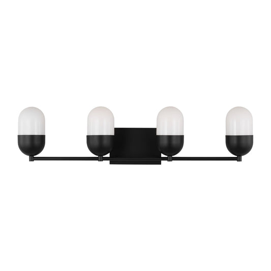 Foster Four Light Vanity in Midnight Black