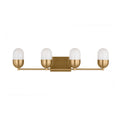 Foster Four Light Vanity in Satin Brass