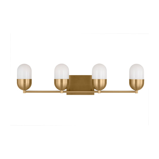 Foster Four Light Vanity in Satin Brass