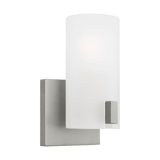 Rhode One Light Vanity in Brushed Steel
