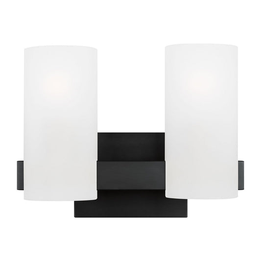 Rhode Two Light Vanity in Midnight Black