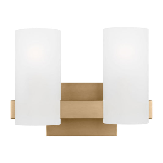 Rhode Two Light Vanity in Satin Brass