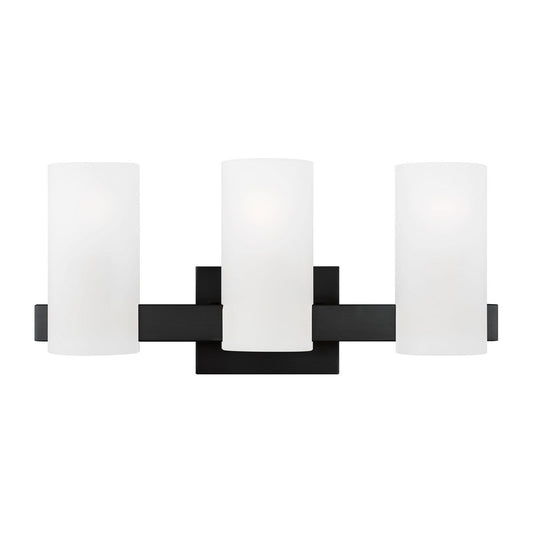 Rhode Three Light Vanity in Midnight Black