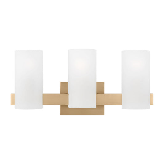 Rhode Three Light Vanity in Satin Brass