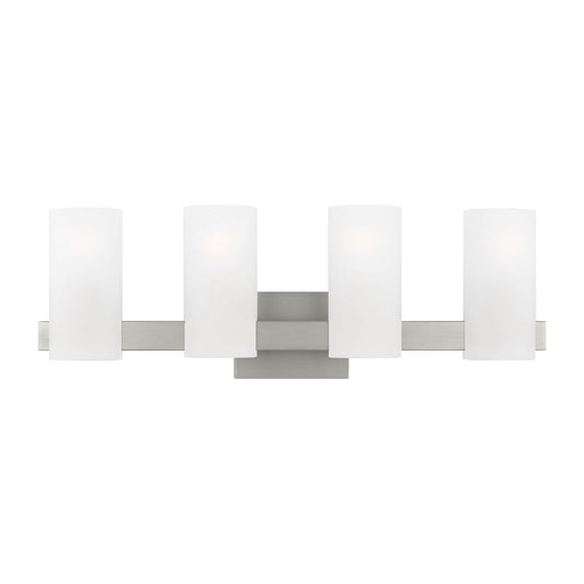 Rhode Four Light Vanity in Brushed Steel