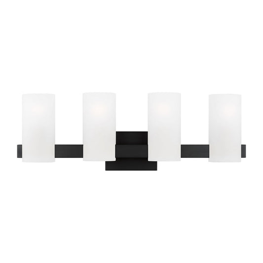Rhode Four Light Vanity in Midnight Black