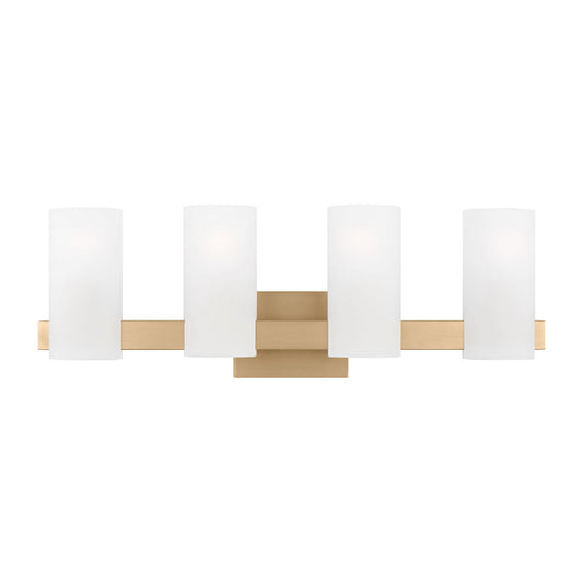 Rhode Four Light Vanity in Satin Brass