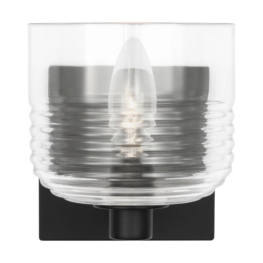 Lochdale One Light Wall Sconce in Midnight Black
