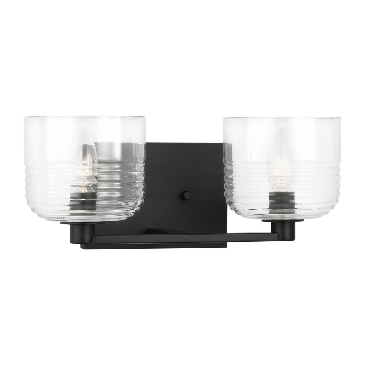 Lochdale Two Light Vanity in Midnight Black