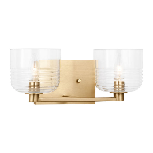 Lochdale Two Light Vanity in Satin Brass